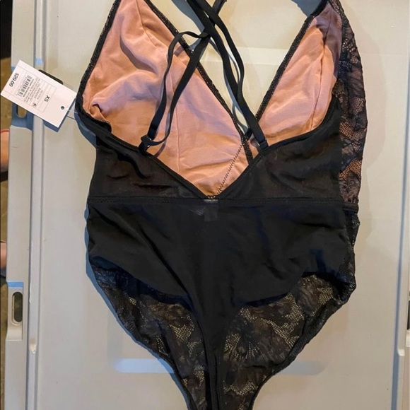 Auden Intimates & Sleepwear Womens Vneck Lace Bodysuit Audenblack Xs Poshmark